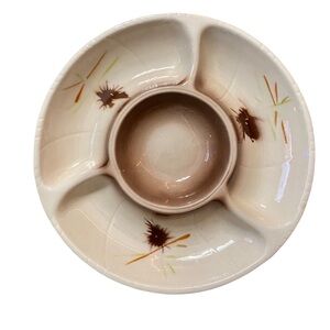 Vintage Lane & Co Van Nuys California Pottery 1961 Divided Serving Dish 3060
